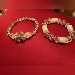 Stretchy Cord Crystal Beaded Bracelet Set